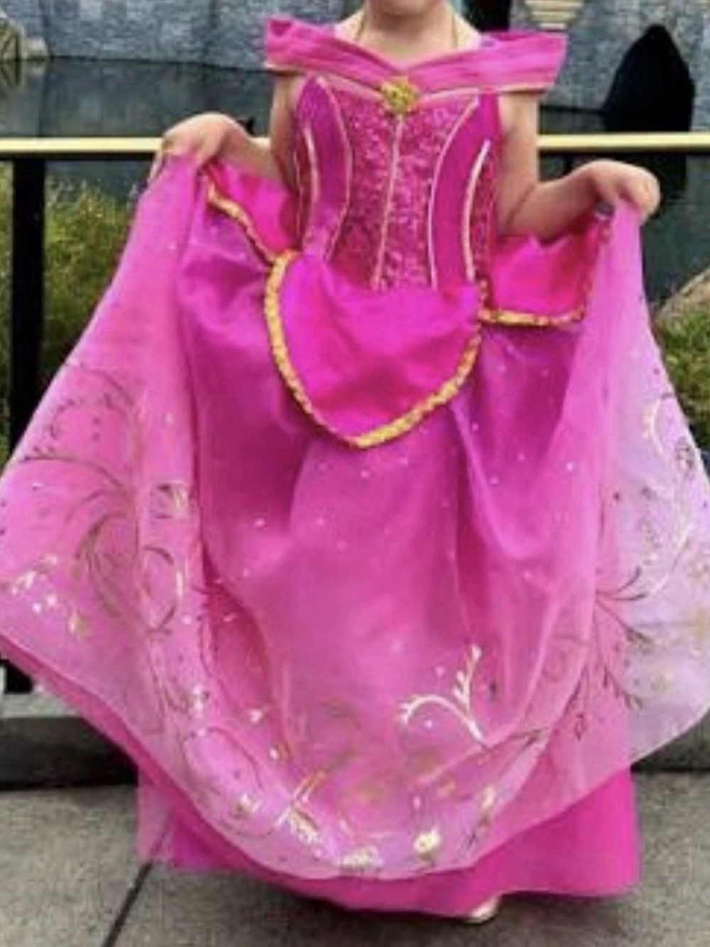 Disney Parks Princess Aurora Sleeping Beauty Deluxe Designer Costume Sz 5/6